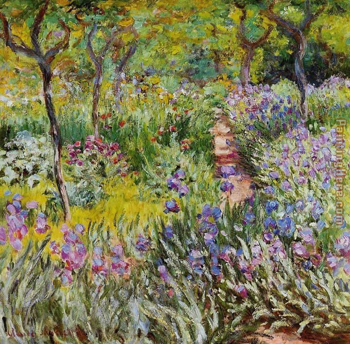 The Iris Garden at Giverny painting - Claude Monet The Iris Garden at Giverny art painting